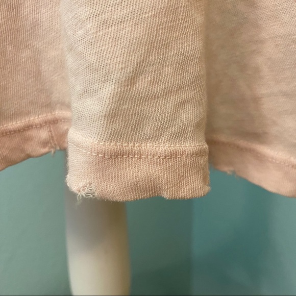 Joe's Jeans Rebel Distressed Tee, Peach. - Picture 4 of 9